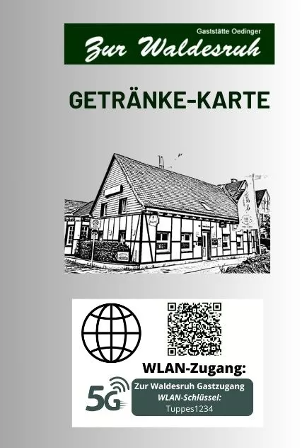 Getränkekarte Gaststätte Oedninger